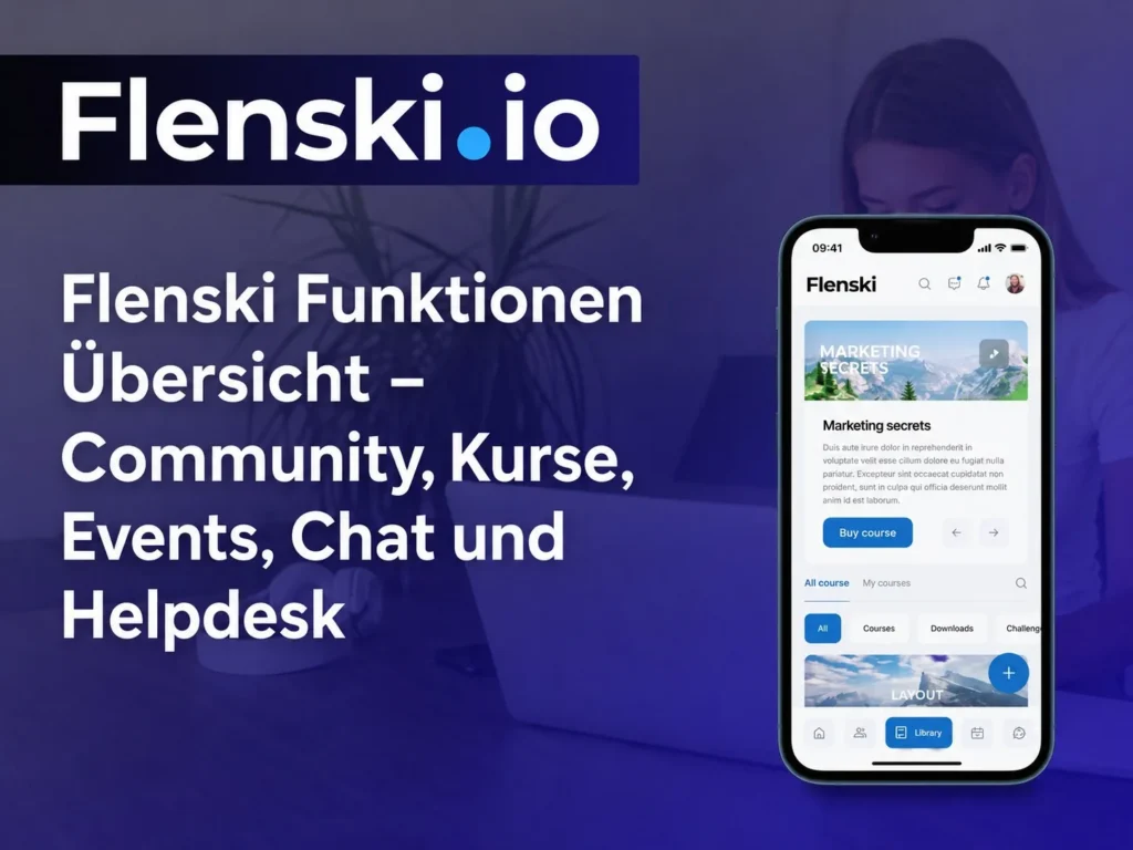Flenski Funktionen Übersicht – Community, Kurse, Events, Chat und Helpdesk